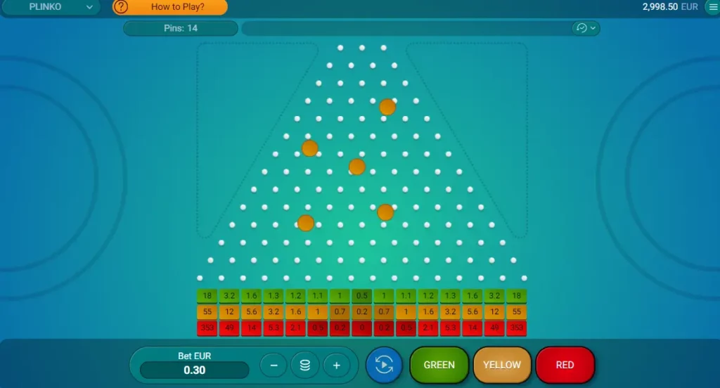 Plinko Game Casino By Spribe Gameplay.